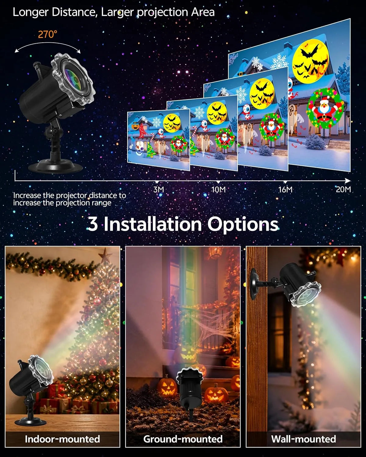 Projecteur de Fêtes 64 Motifs